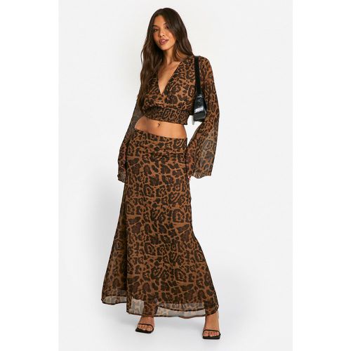 Gonna maxi con stampa animalier - boohoo - Modalova