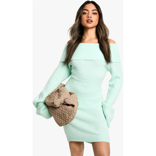 Vestido Jersey Mini De Canalé Con Escote Bardot - boohoo - Modalova