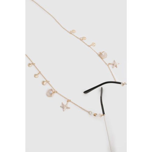 Gold Starfish And Shell Detail Sunglasses Chain - boohoo - Modalova