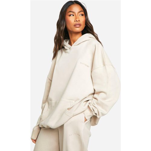 Felpa oversize con ricamo Dsgn Studio e cappuccio - boohoo - Modalova