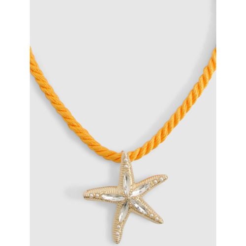 Collana di corda con pendente a stella marina - boohoo - Modalova