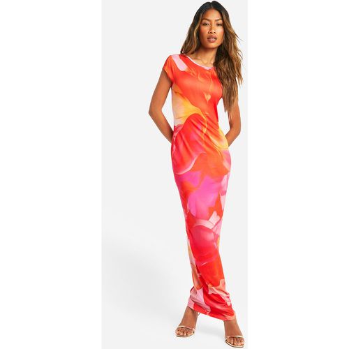 Vestito maxi super morbido in fantasia tie dye con maniche ad aletta - boohoo - Modalova