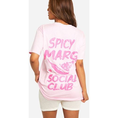 T-shirt Petite oversize Spicy Marg Social Cub - boohoo - Modalova