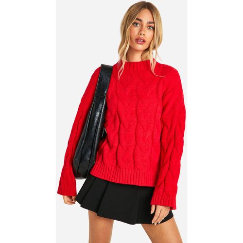 Jersey Oversize De Punto En Ochos Con Caída En Los Hombros - boohoo - Modalova