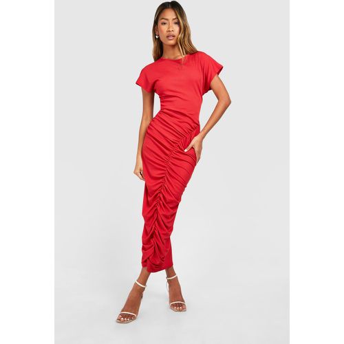 Vestido Maxi De Canalé Fruncido - boohoo - Modalova