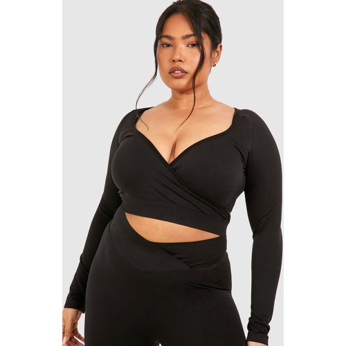 Top scaldacuore Plus Size a maniche lunghe senza cuciture - boohoo - Modalova