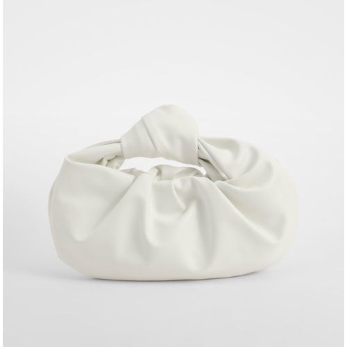 Pochette con manico e nodo, Bianco - boohoo - Modalova