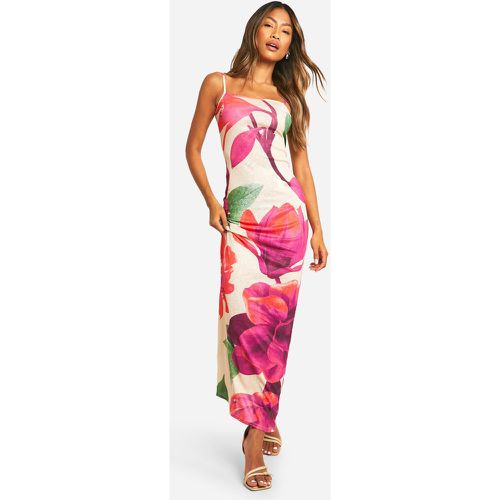 Vestido Maxi De Flores Transparente - boohoo - Modalova