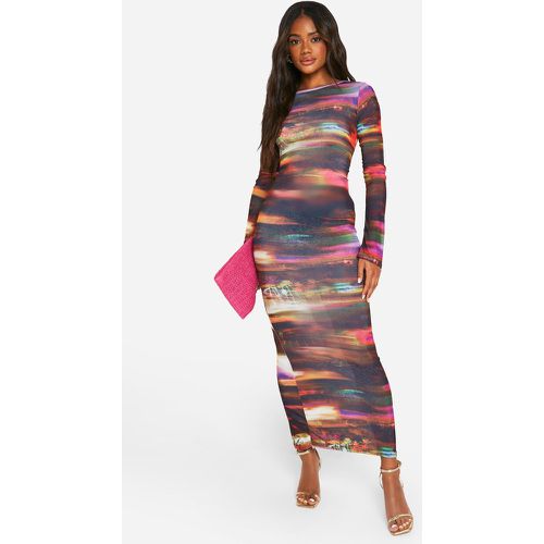 Vestito maxi con spalline astratte sul retro - boohoo - Modalova