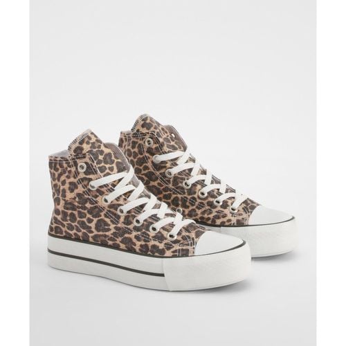 Zapatillas Deportivas Altas Con Estampado De Leopardo - boohoo - Modalova