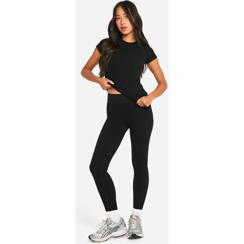 Legging modellanti a coste senza cuciture - boohoo - Modalova