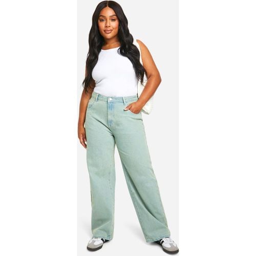 Jeans dritti Plus Size in lavaggio acido - boohoo - Modalova