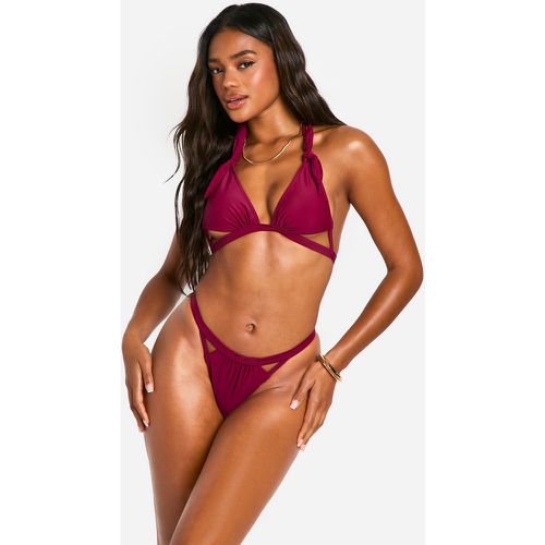 Set bikini con cut-out, Rosso - boohoo - Modalova