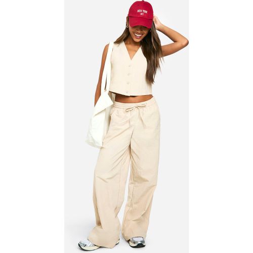 Pantalón De Nailon Con Atadura En La Cintura - boohoo - Modalova