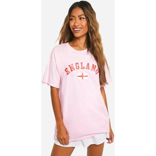 England Oversized T-Shirt, Pink - boohoo - Modalova