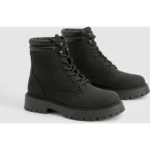 Botas Militares Con Cordones Cruzados - boohoo - Modalova