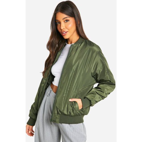 Chaqueta Bomber Oversize, Verde - boohoo - Modalova