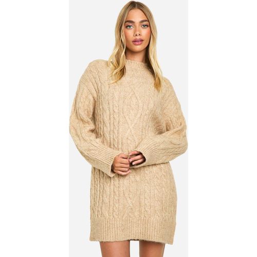 Vestido Mini Oversize De Punto En Ochos Premium - boohoo - Modalova