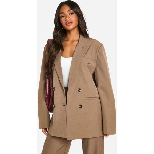 Blazer lungo a doppiopetto rilassato - boohoo - Modalova