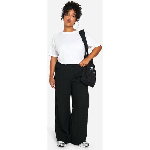 Pantaloni Plus Size a gamba ampia in nylon - boohoo - Modalova