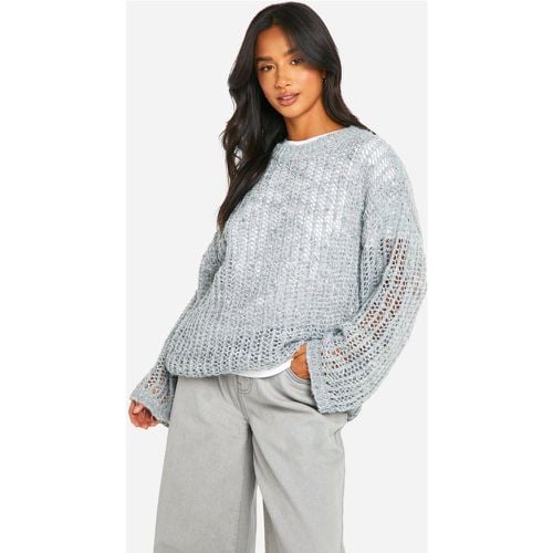 Jersey Petite Oversize Escalonado De Tejido Bouclé - boohoo - Modalova