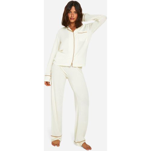 Pijama Premium Súper Suave Con Botones - boohoo - Modalova