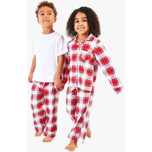 Pijama Familiar De Cuadros Con Botones - boohoo - Modalova