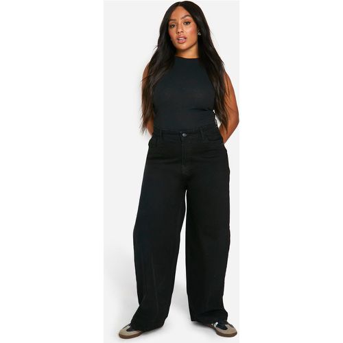 Jeans dritti Plus Size Basic, Nero - boohoo - Modalova