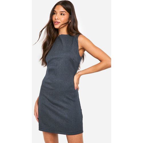 Check Tailored Mini Dress, Navy - boohoo - Modalova