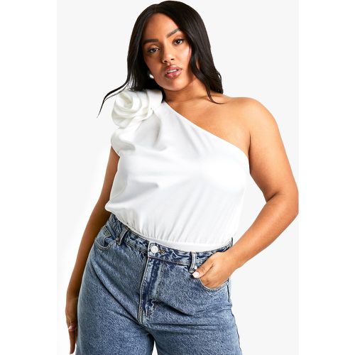 Body Plus Size con spalle scoperte e corsetto - boohoo - Modalova