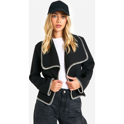 Chaqueta Efecto Lana De Punto Grueso Efecto Cascada - boohoo - Modalova