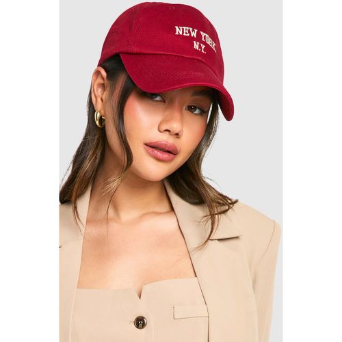 Gorra De Béisbol Con Bordado De New York - boohoo - Modalova