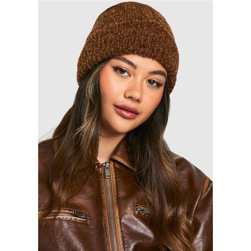 Gorro De Punto Suave, Brown - boohoo - Modalova