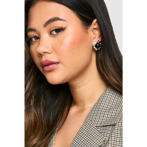 Vintage Style Black Detail Stud Earrings - boohoo - Modalova