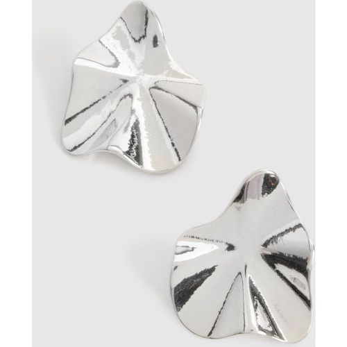 Silver Abstract Statement Earrings - boohoo - Modalova