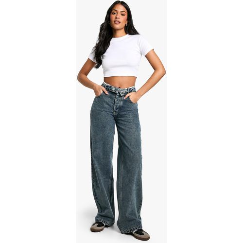 Jeans Tall Basics extra comodi a gamba ampia - boohoo - Modalova