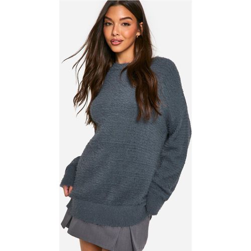 Fluffy Knitted Oversized Jumper - boohoo - Modalova