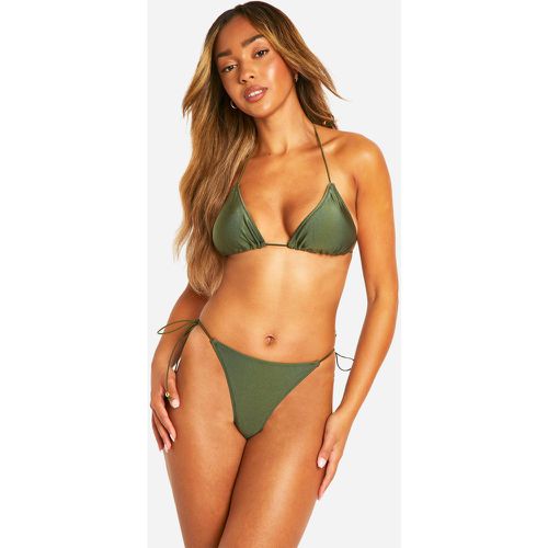 Set bikini con perline sottili - boohoo - Modalova