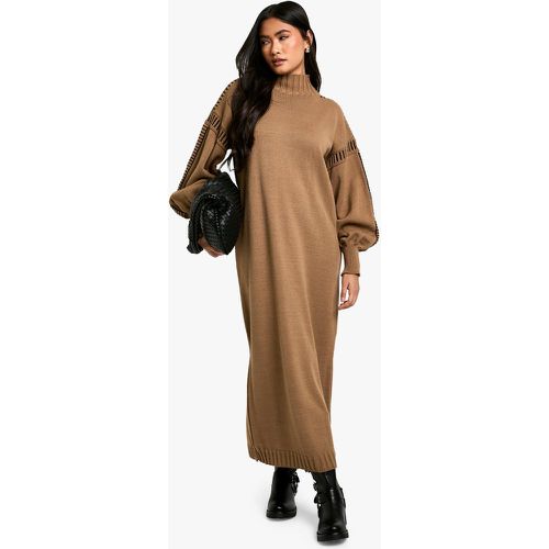 Vestido Maxi Oversize De Punto Con Costuras - boohoo - Modalova