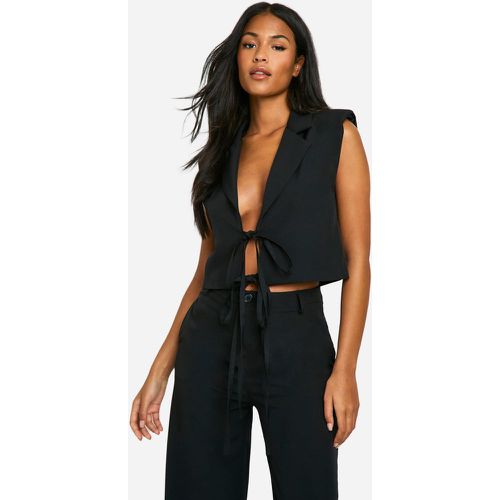 Chaleco Tall Crop Con Atadura - boohoo - Modalova