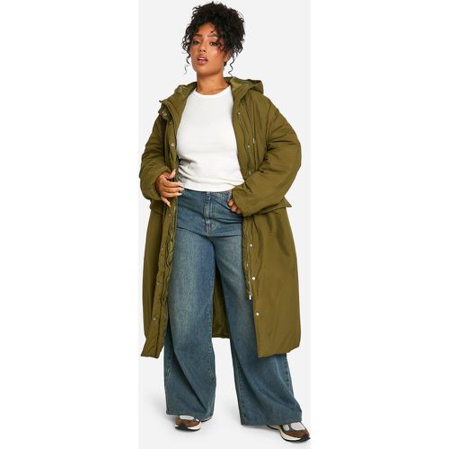 Parka Plus Maxi Acolchada, Verde - boohoo - Modalova