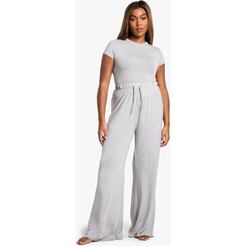 Pantaloni da casa Plus Size a gamba ampia in modal - boohoo - Modalova