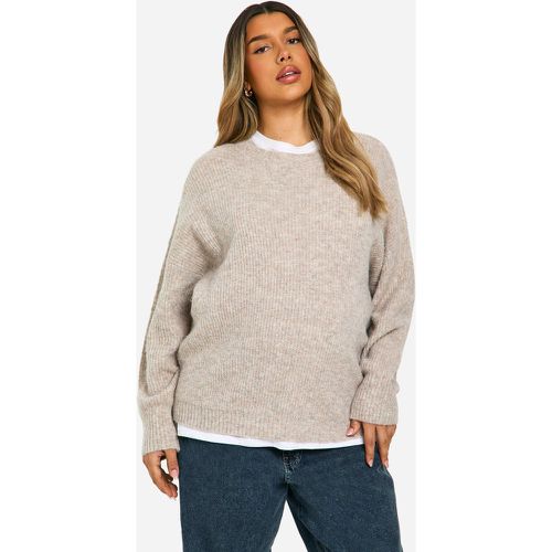 Maglione Premaman oversize in maglia morbida - boohoo - Modalova