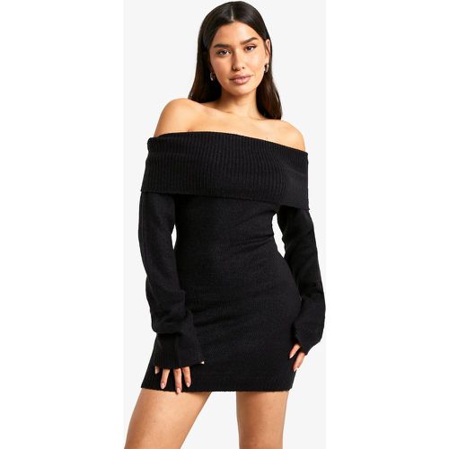 Vestido Jersey Tall Mini De Canalé Con Escote Bardot - boohoo - Modalova