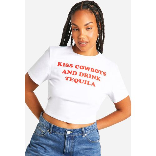 Plus Kiss Cowboys Printed Baby T-Shirt - boohoo - Modalova
