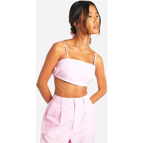 Conjunto De Coletero A Juego Y Bralette De Rayas - boohoo - Modalova