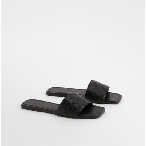 Quilted Front Sandal, Negro - boohoo - Modalova