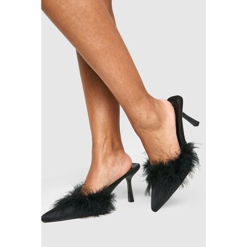 Zapatos De Salón Con Ribete De Plumas - boohoo - Modalova