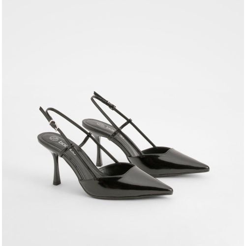 Slingback Box Pu Pointed Court Shoes - boohoo - Modalova