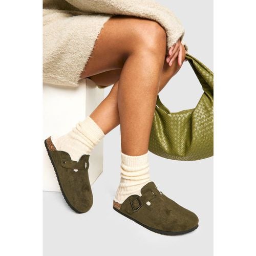 Slip On Cosy Mules, Verde - boohoo - Modalova